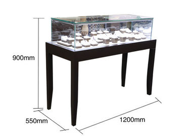 Color negro mate Tirador de vidrio mostrador de mesa 1200X550X900MM