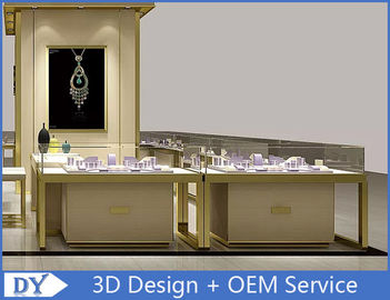 OEM Custom Luxury Glass Jewelry Vitrina con Led