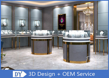 3D Diseño Tienda de joyería Casos de visualización en tamaño personalizado Logotipo / Muebles de joyería