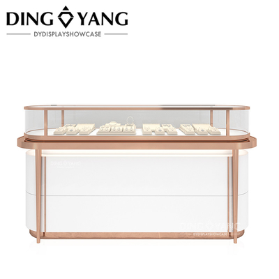 Rose Golden Custom Glass Jewellery Display Cabinet Con Buena Calidad Y Buen Precio, Vitrinas Fábrica Venta Directa