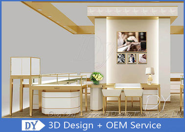 Cabinet de visualización de cristal de joyería comercial con cerradura para sala de exposición 550 X 550 X 1300MM