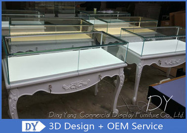 3D diseño de vidrio de madera joyería Vitrina con tamaño de cerradura 1200X550X950MM