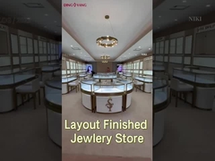 Casco de pantalla de vidrio con cerradura de color de pintura blanca para exposición de joyas